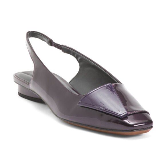FRANCO SARTO Made In Italy Patent Leather Cassiday Slingback Ballet Flats - Picture 1 of 3